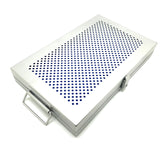 Stainless Steel Sterilization Tray case Box with 2 silicone mats 235X145X35mm