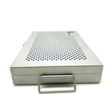 Stainless Steel Sterilization Tray case Box with 2 silicone mats 235X145X35mm