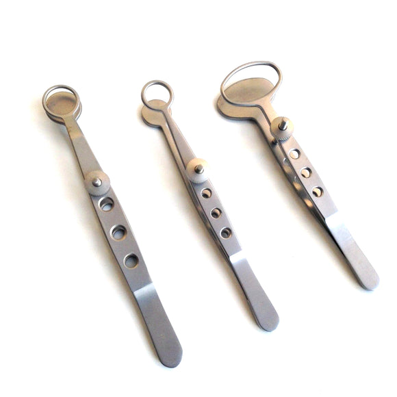 A set of 3 pcs Stainless steel Chalazion Forceps