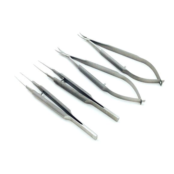 4pcs stainless steel instruments set forcep needle holder scissor